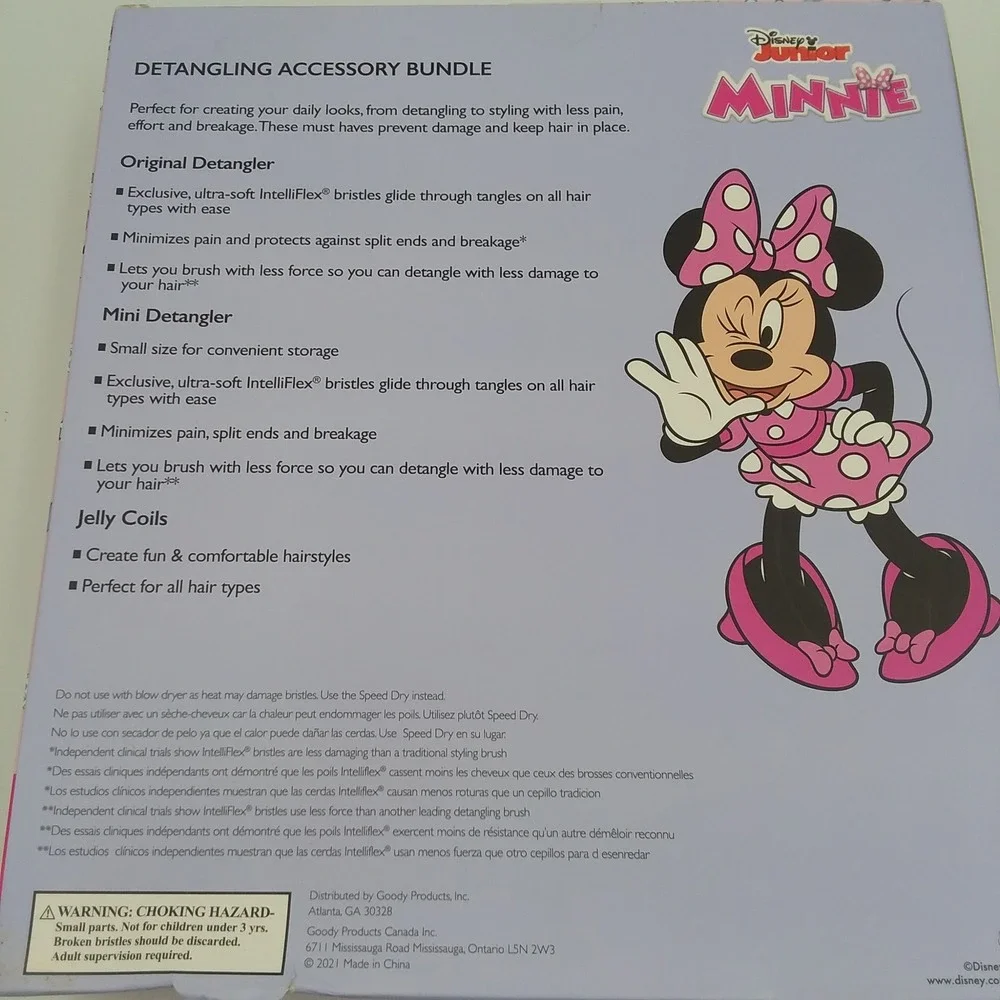Wet Brush Disney Junior Minnie Mouse Detangling Accessory Bundle Limited Edition